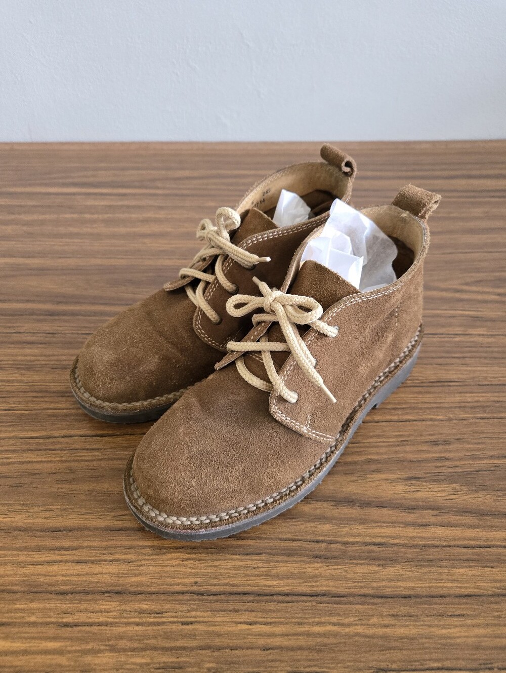 Mens 6/Womens 7.5-8 Tan Brown Suede Lace-Up Chukka Boots Gorp Anti-Slip Soles